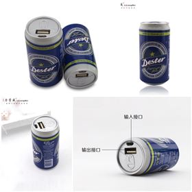小圓形可樂灌移動電源2600毫安 充電寶定制 power bank