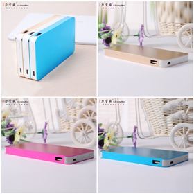 超薄聚合物移動電源 自帶線移動電源充電寶定制