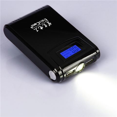 力量威 圣誕帶液晶屏移動(dòng)電源10000毫安多功能安全充電寶