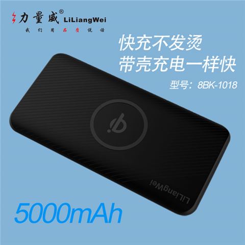 新私模QI標(biāo)準(zhǔn)無(wú)線充移動(dòng)電源 5000mAh手機(jī)通用無(wú)線充電寶