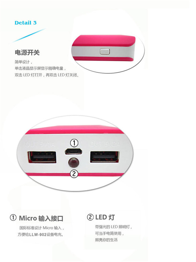 力量威超薄移迷你動(dòng)電源10000毫安