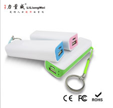 廠家訂制 單節(jié)鑰匙環(huán)掛繩移動電源 羅馬式 攜帶方便 急應(yīng)充電