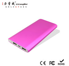 超薄聚合物移動電源 方形移動電源定制8000mAh充電寶 雙USB輸出